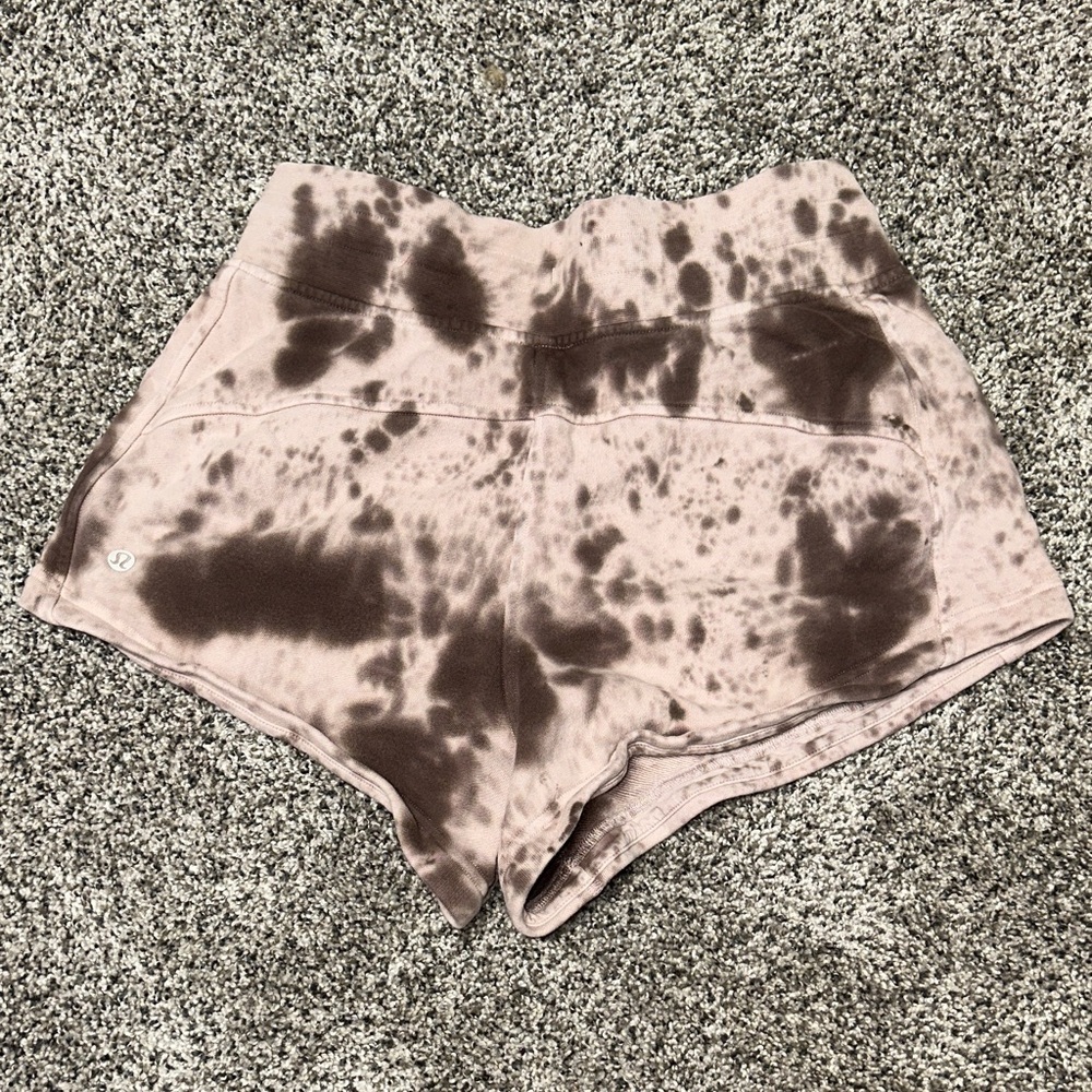 LuLuLemon purplish Tie-Dye Athletic Shorts for Women - Picture 3 of 7
